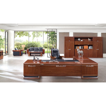 Top Grade Antique Rectanglar Walnut Executive Office Desk (FOH-B8F281)